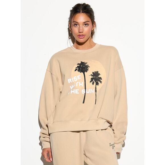 Spiritual Gangster Shady Palm La Brea Crewneck Sweatshirt Woman’s XL NWT